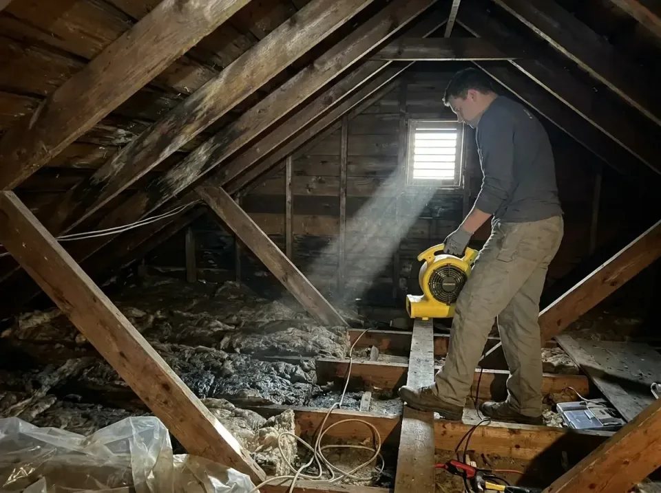 attic-water-damage-drying-proc-007 — frequently asked questions, Emergency Water Extraction & 24/7 Flood Response in Oakes,…